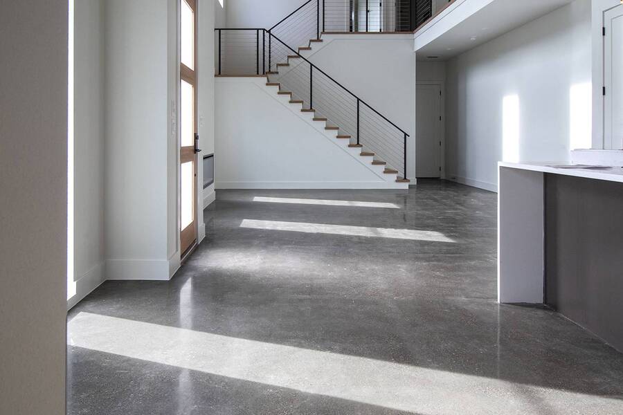 This image shows a concrete polished floor.